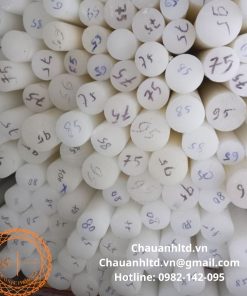 cây nhựa PP trắng đục dạng tròn dùng trong cơ khí và xử lý hóa chất