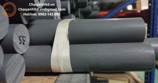 Cây nhựa PVC tròn đặc màu xám, kích thước đa dạng, sử dụng trong công nghiệp