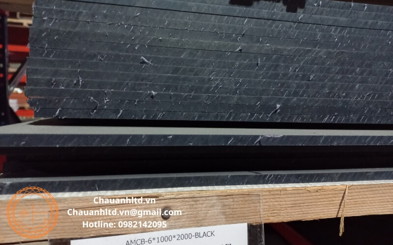 Cạnh tấm nhựa MC đen tự bôi trơn dùng trong truyền động công nghiệp